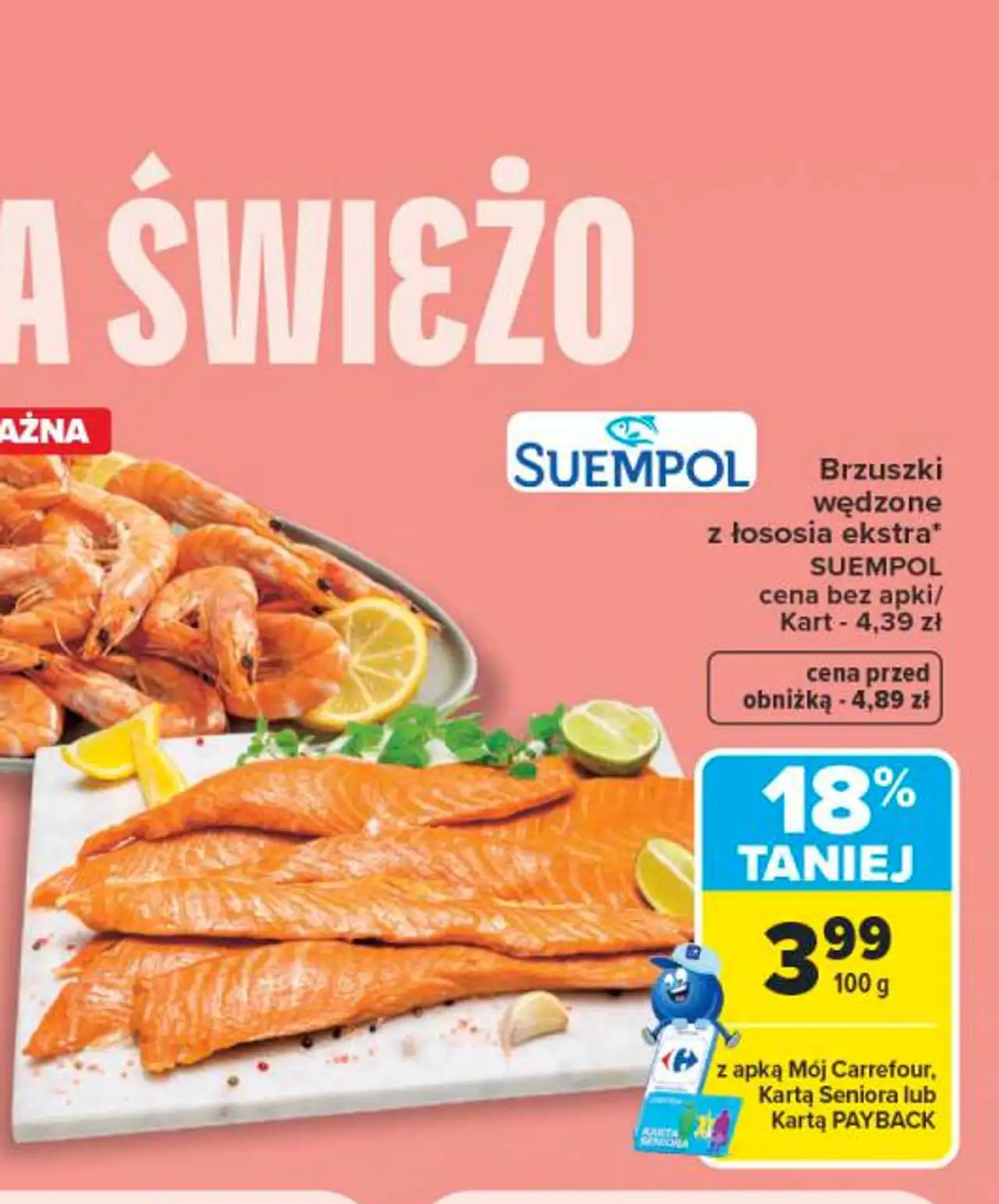 Brzuszki wędzone z łososia ekstra SUEMPOL