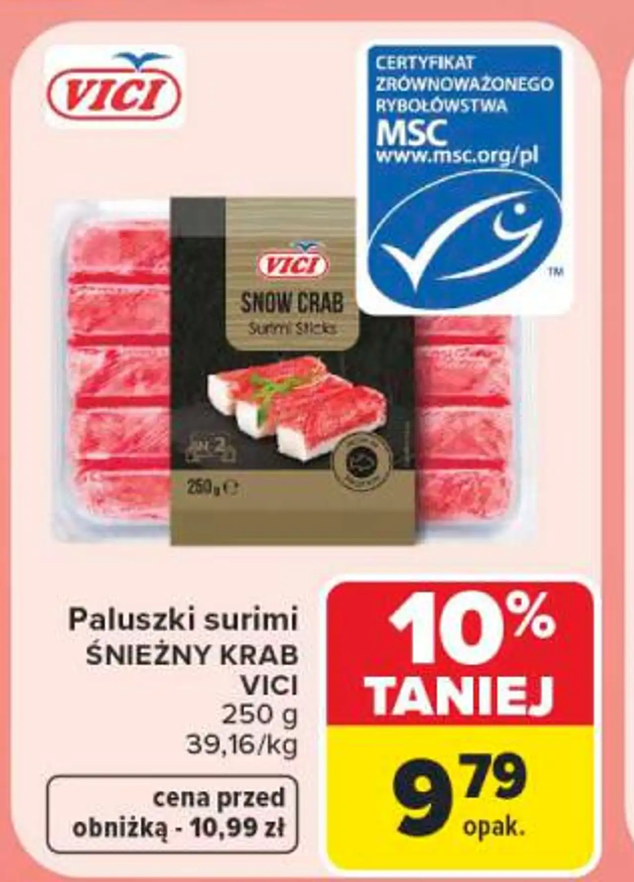 Paluszki surimi ŚNIEŻNY KRAB VICI