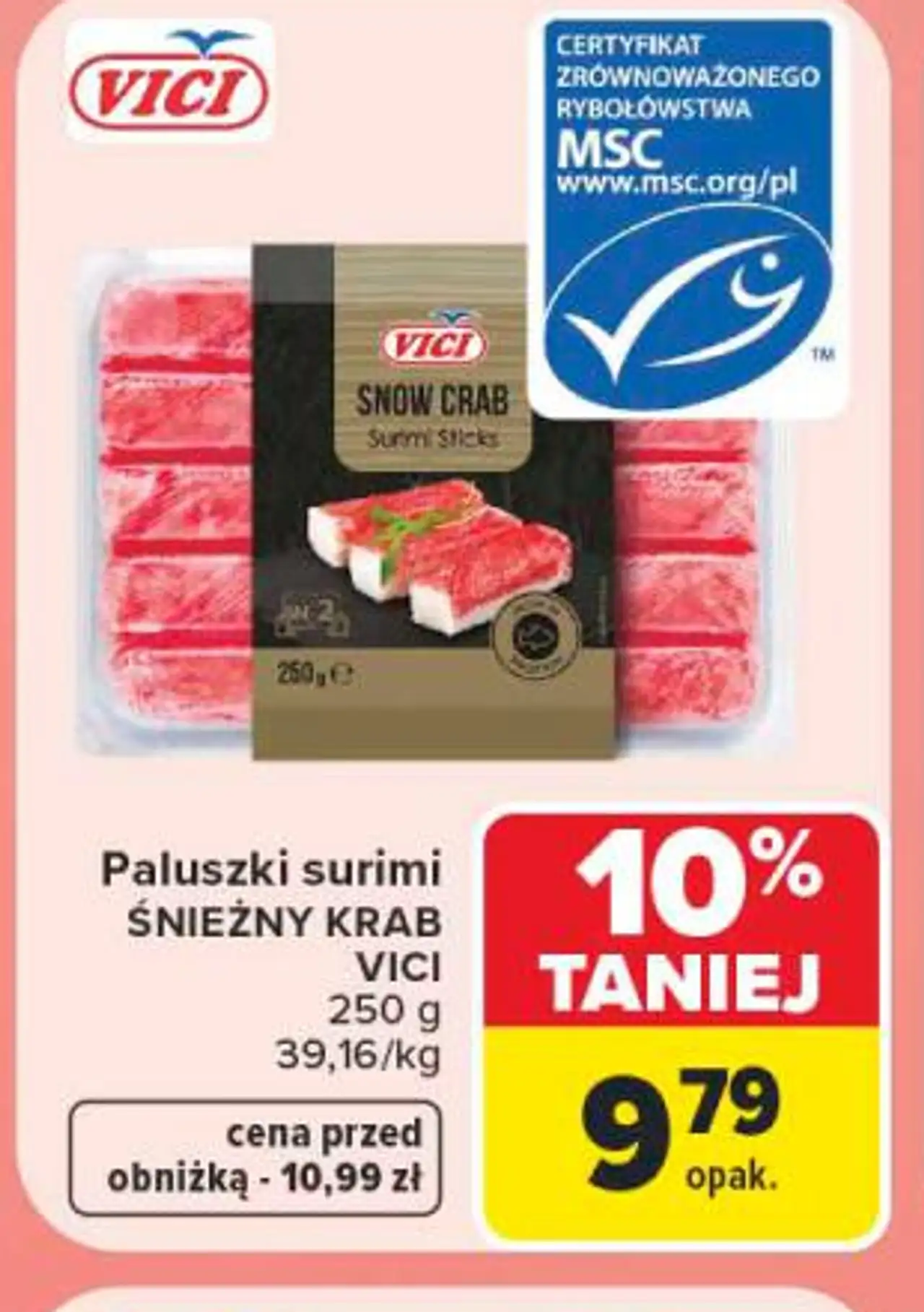 Paluszki surimi ŚNIEŻNY KRAB VICI