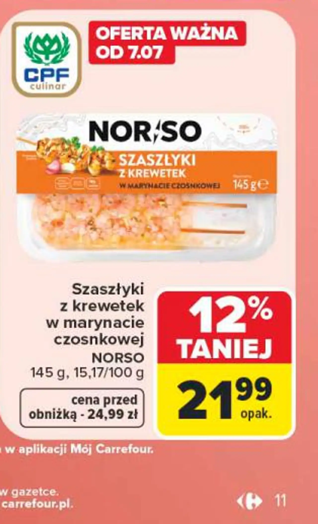 Szaszłyki z krewetek w marynacie czosnkowej NORSO