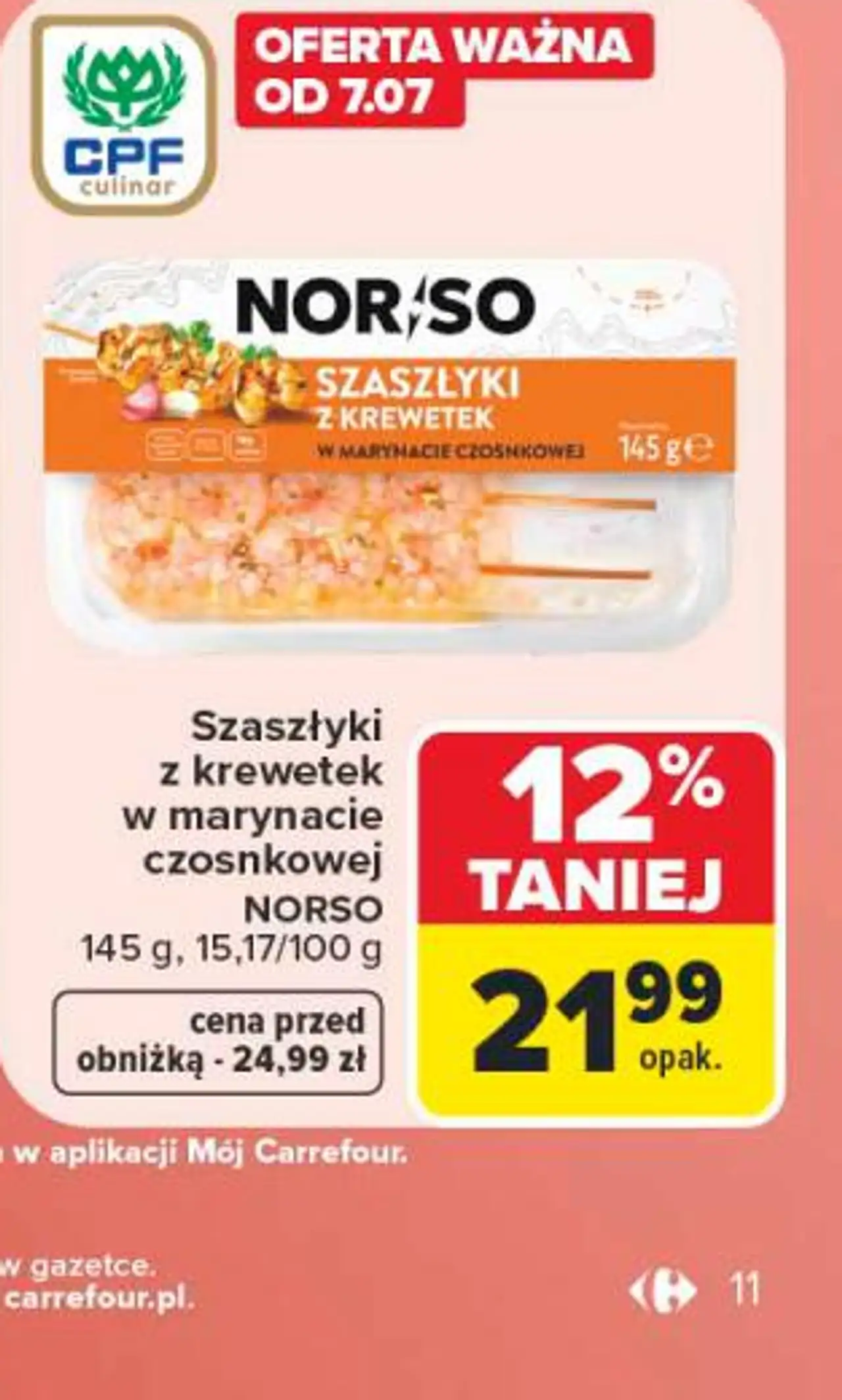 Szaszłyki z krewetek w marynacie czosnkowej NORSO