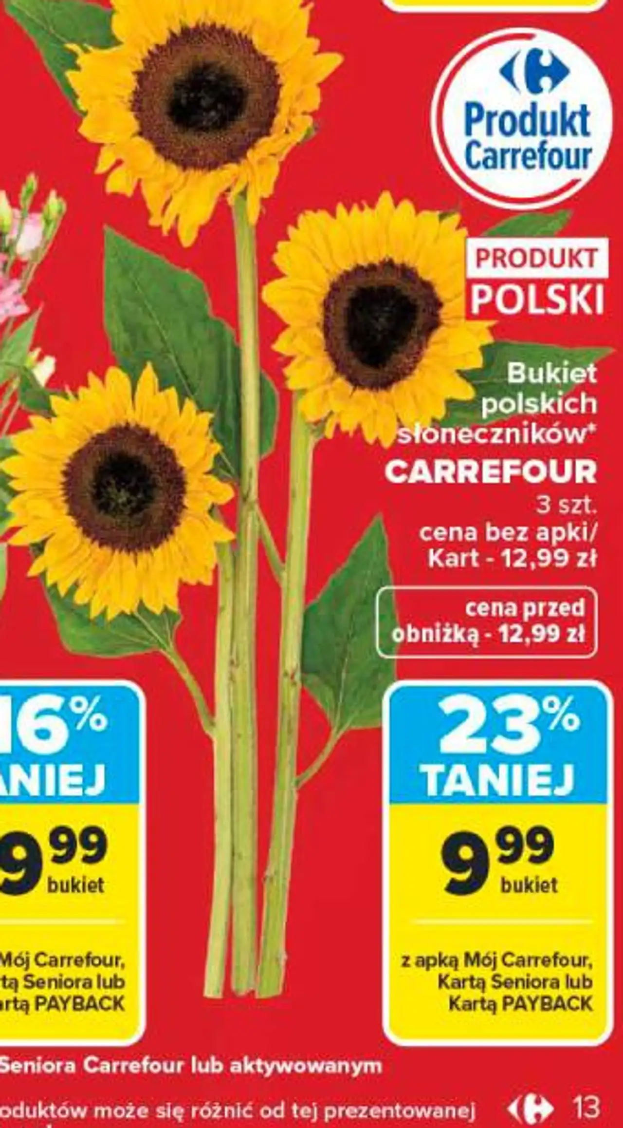 Bukiet polskich słoneczników CARREFOUR