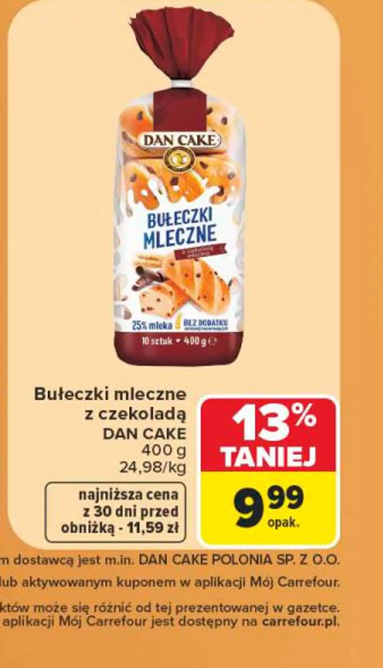 Bułeczki mleczne z czekoladą Dan Cake