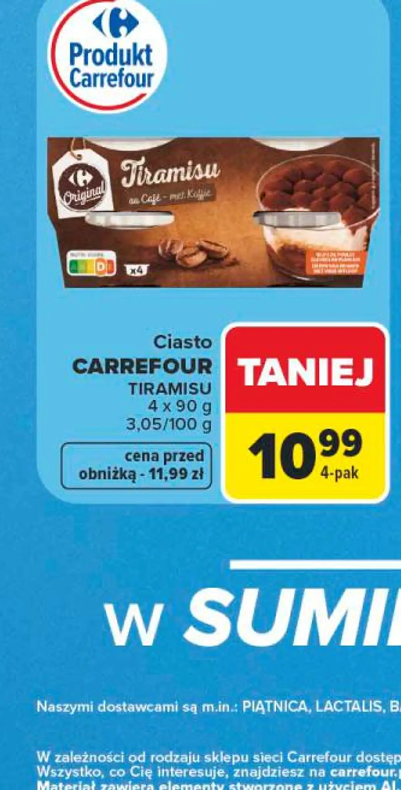 Ciasto Carrefour Tiramisu