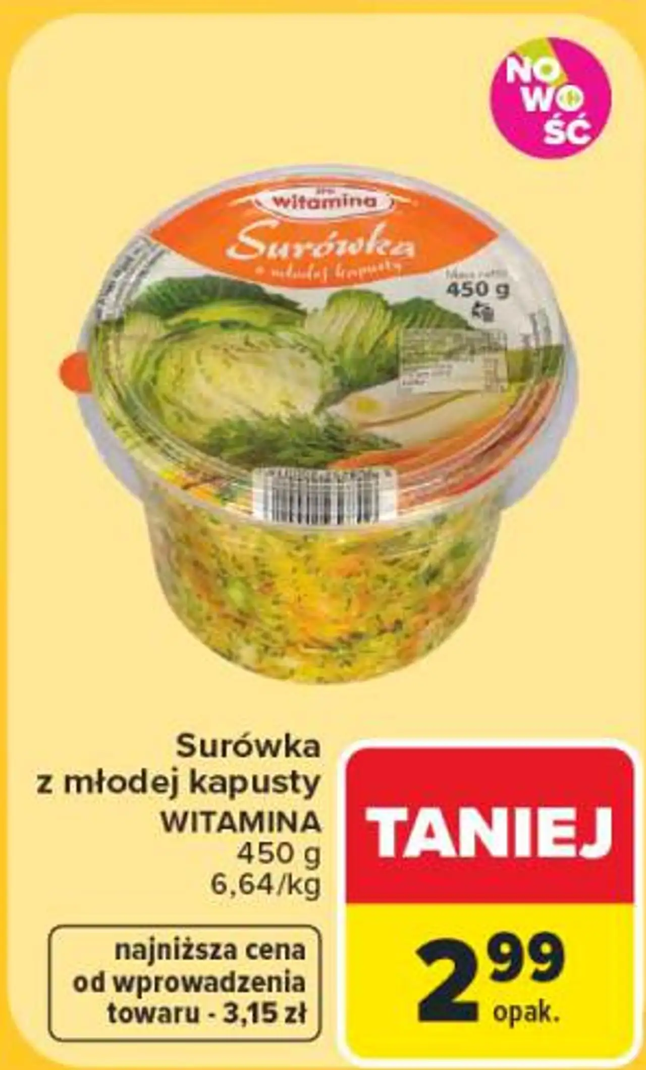 Surówka z młodej kapusty WITAMINA