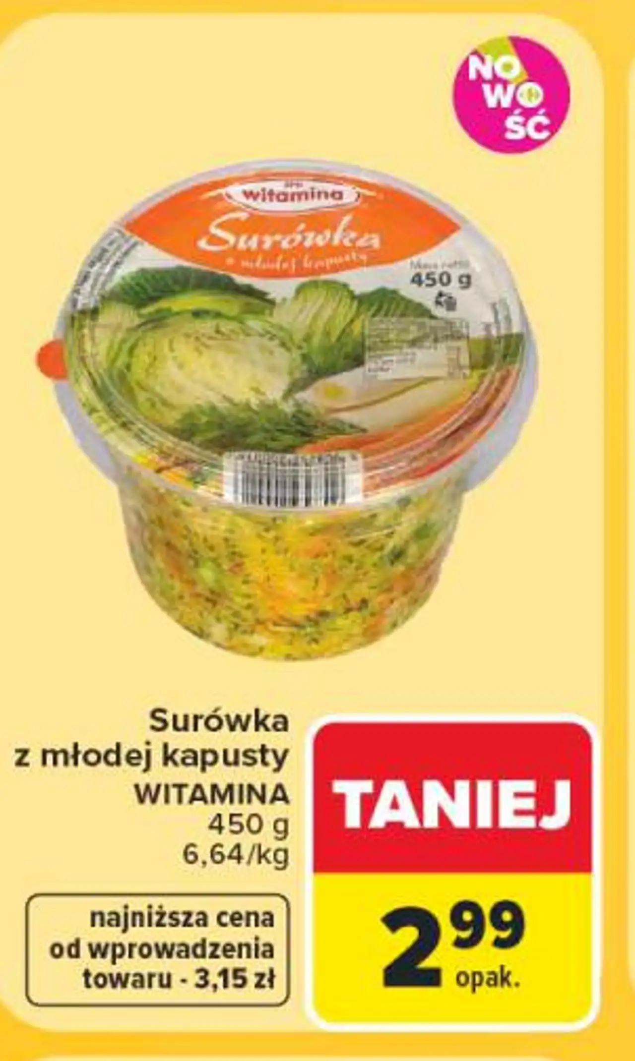 Surówka z młodej kapusty Witamina