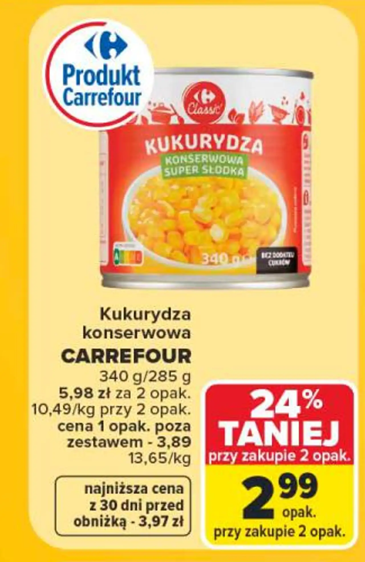 Kukurydza konserwowa CARREFOUR