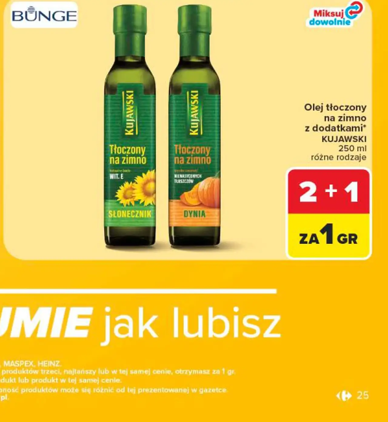 Olej tłoczony na zimno z dodatkami Kujawski