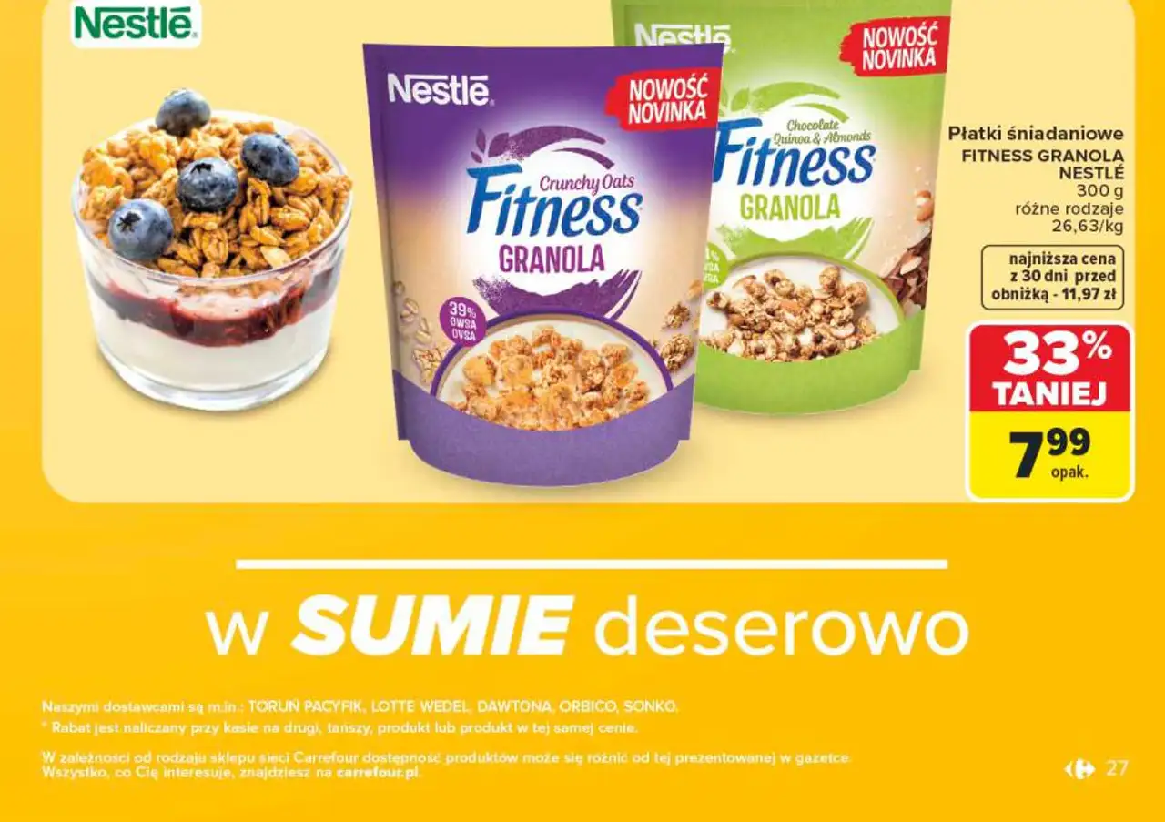 Płatki śniadaniowe FITNESS GRANOLA NESTLÉ
