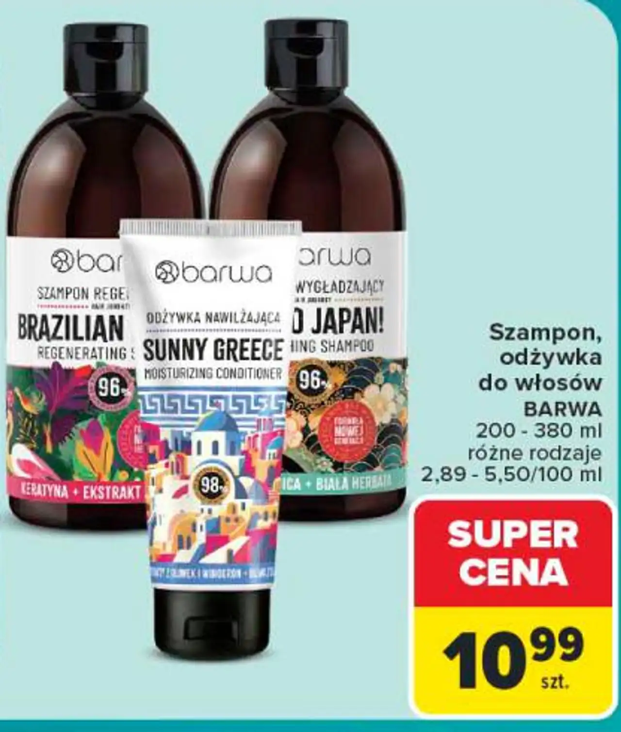 Barwa Szampon, odżywka do włosów