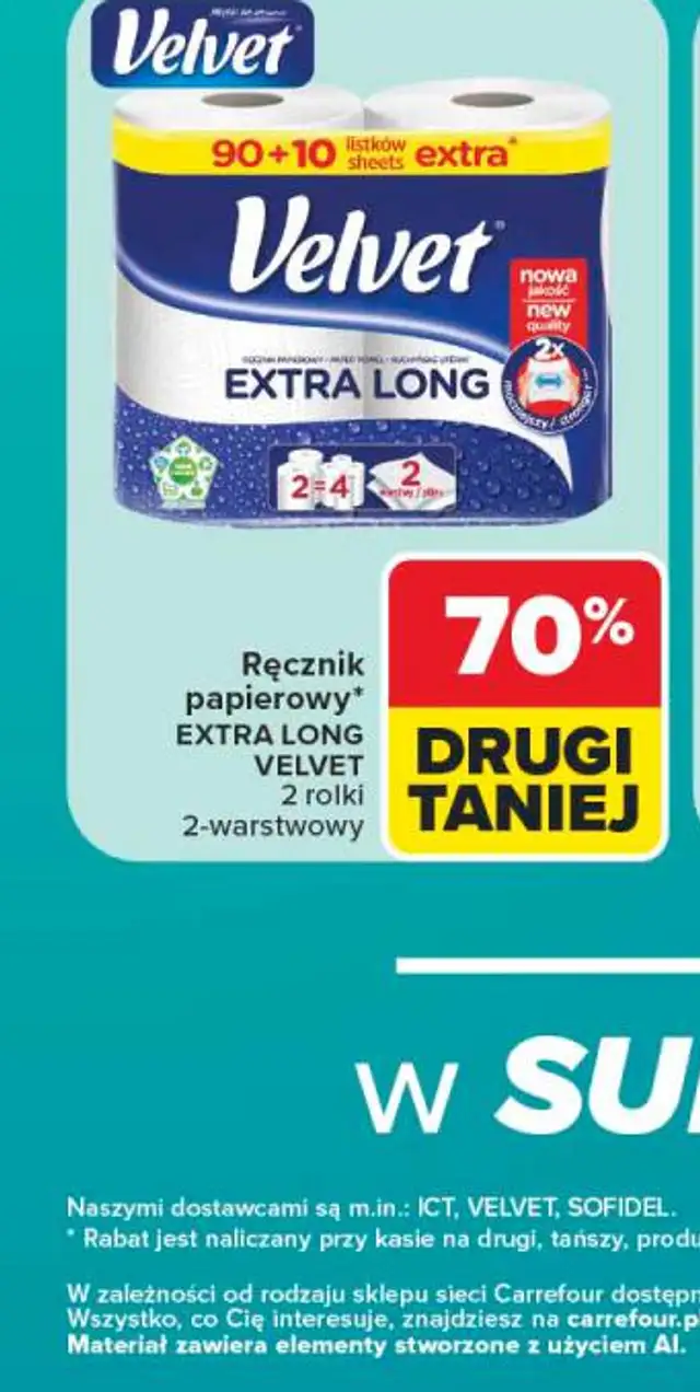 Ręcznik papierowy EXTRA LONG VELVET