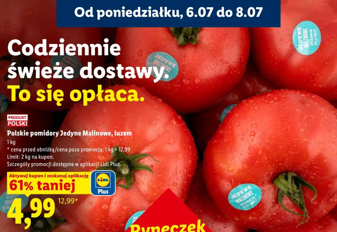 Polskie pomidory Jedyne Malinowe, luzem
