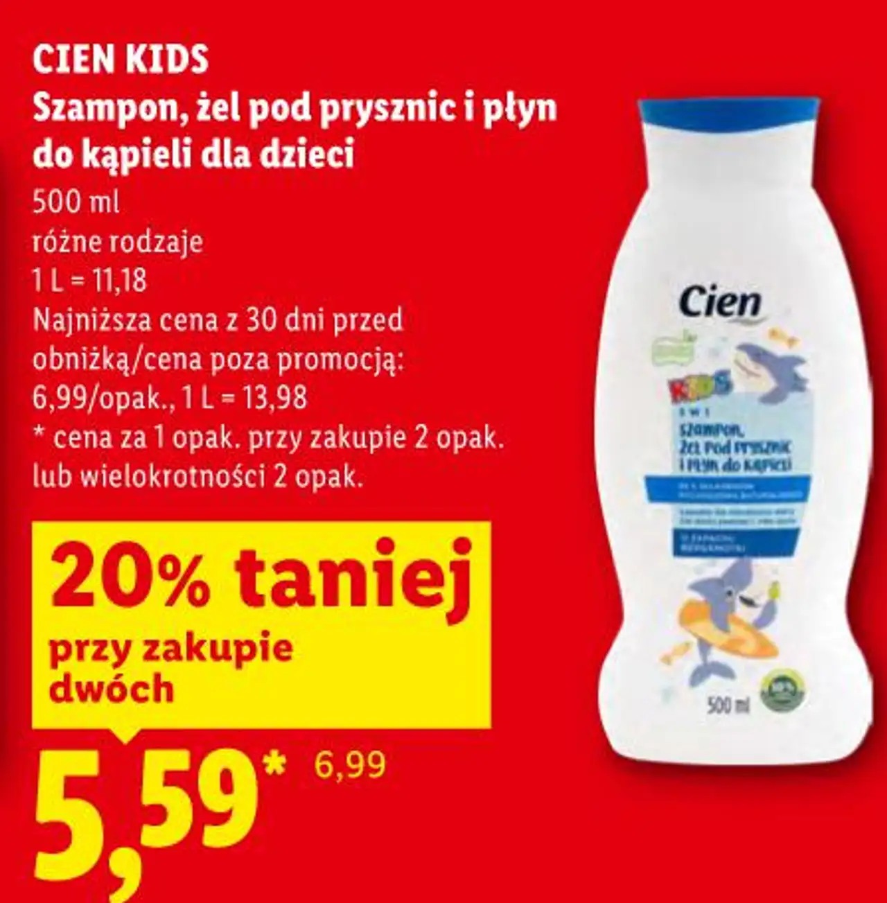 CIEN KIDS Szampon, żel pod prysznic i płyn do kąpieli dla dzieci