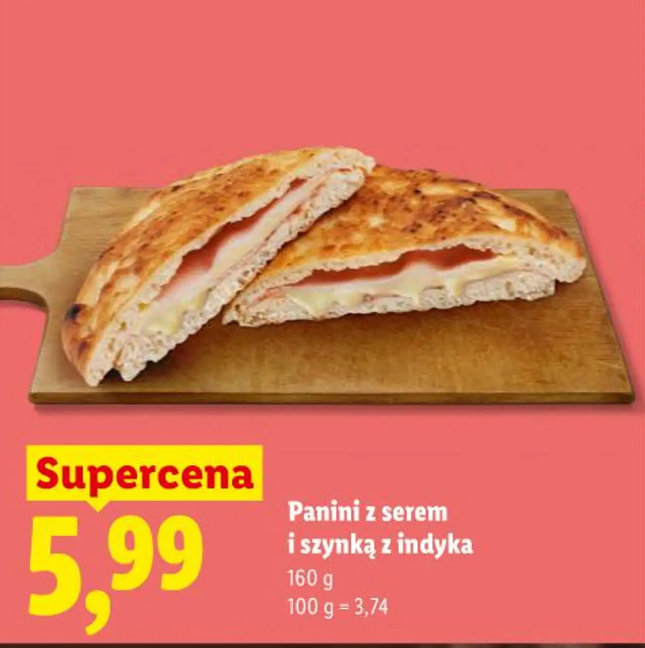 Panini z serem i szynką z indyka