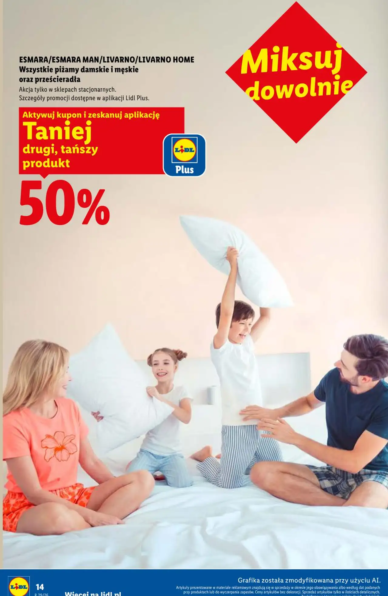 ESMARA/ESMARA MAN/LIVARNO/LIVARNO HOME Wszystkie piżamy damskie i męskie oraz prześcieradła