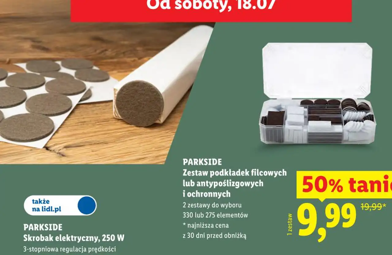 PARKSIDE Zestaw podkładek filcowych lub antypoślizgowych i ochronnych