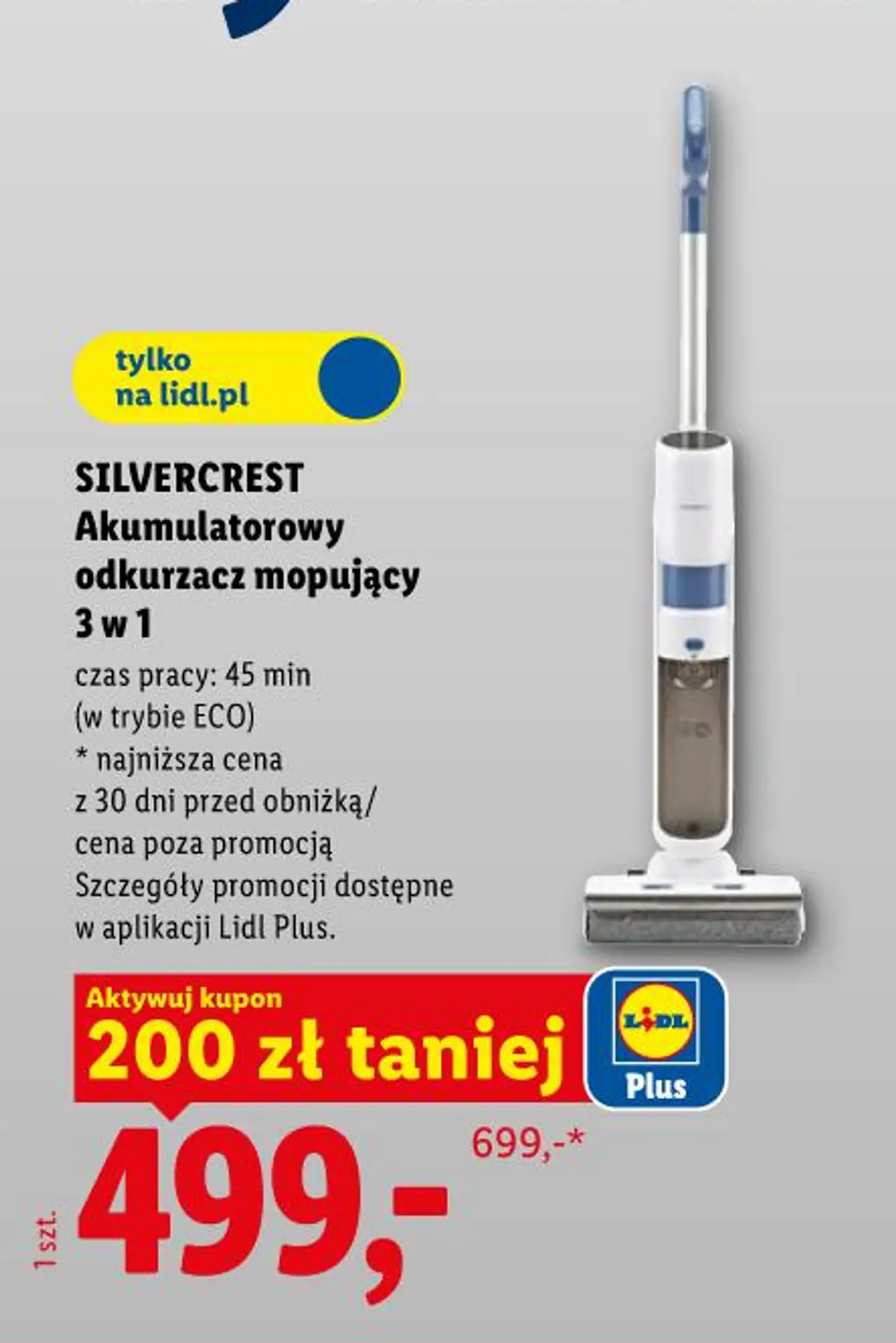SILVERCREST Akumulatorowy odkurzacz mopujący 3 w 1