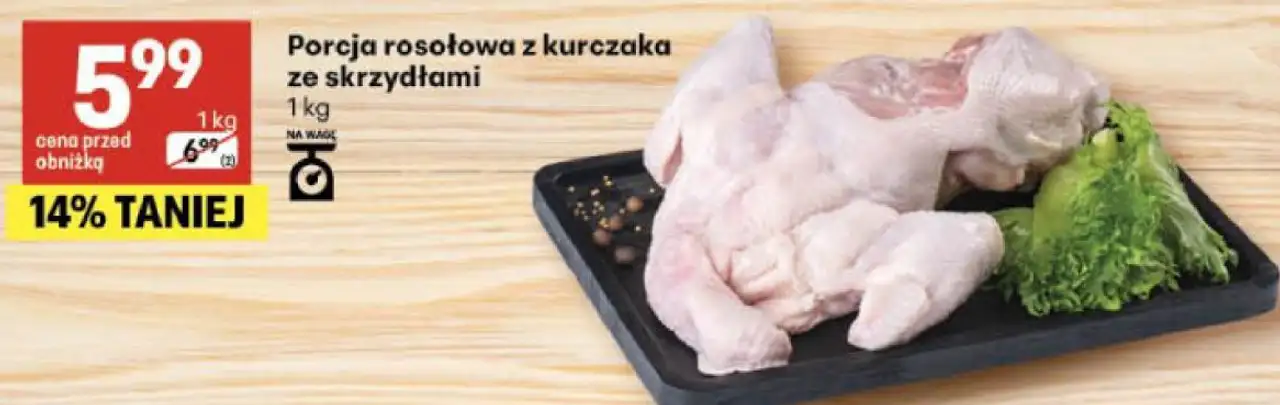 Porcja rosołowa z kurczaka ze skrzydłami