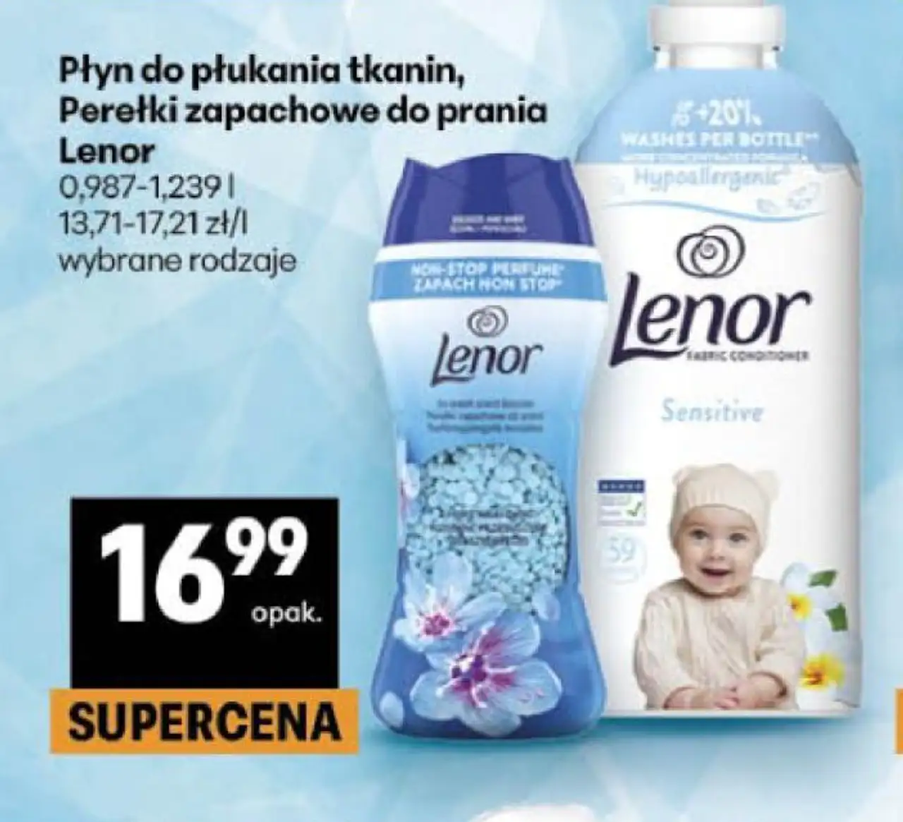 Płyn do płukania tkanin, Perełki zapachowe do prania Lenor
