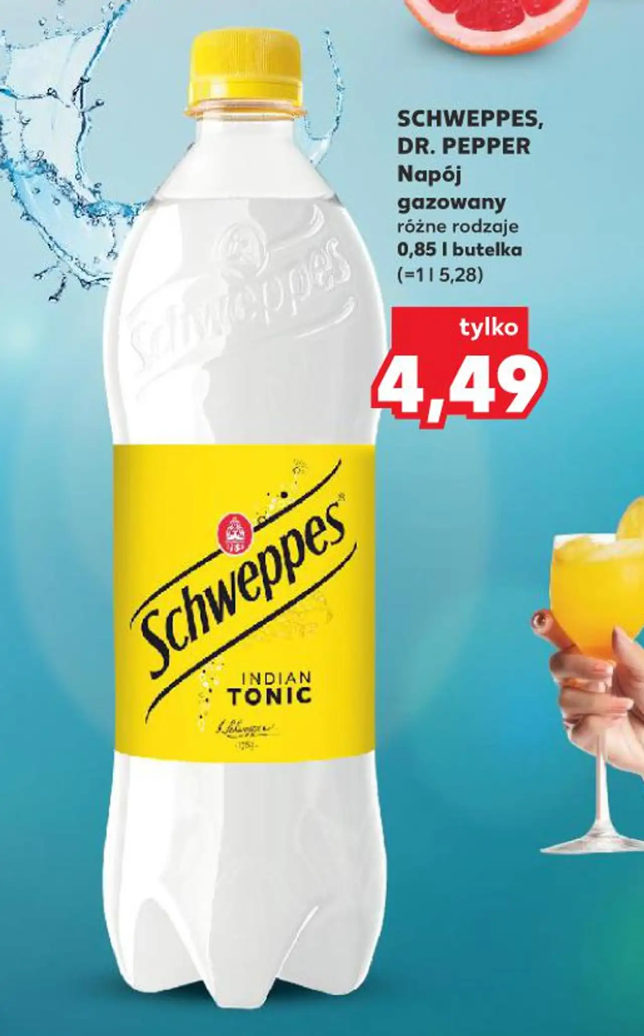 SCHWEPPES, DR. PEPPER Napój gazowany