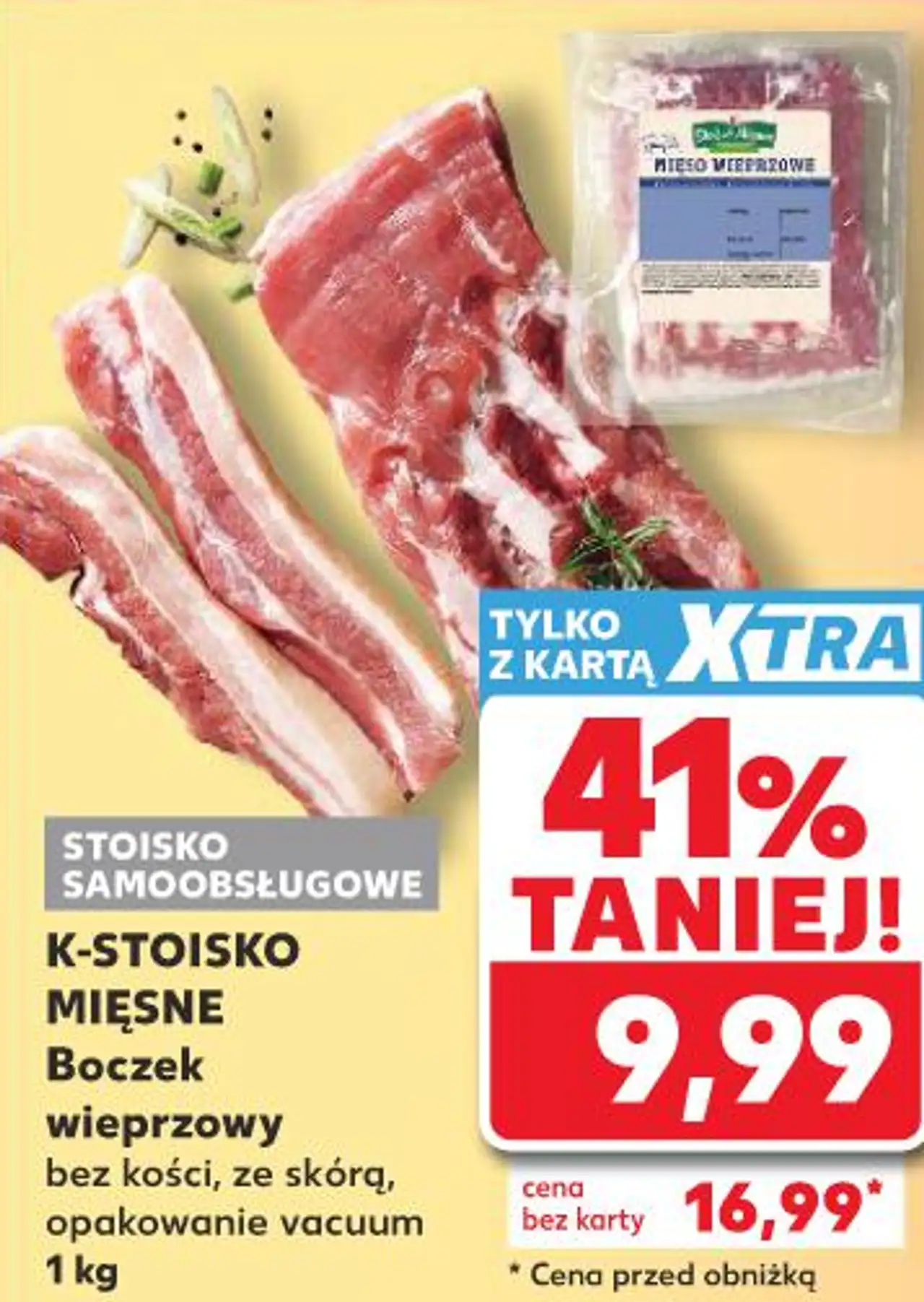 K-Stoisko Mięsne Boczek wieprzowy bez kości, ze skórą