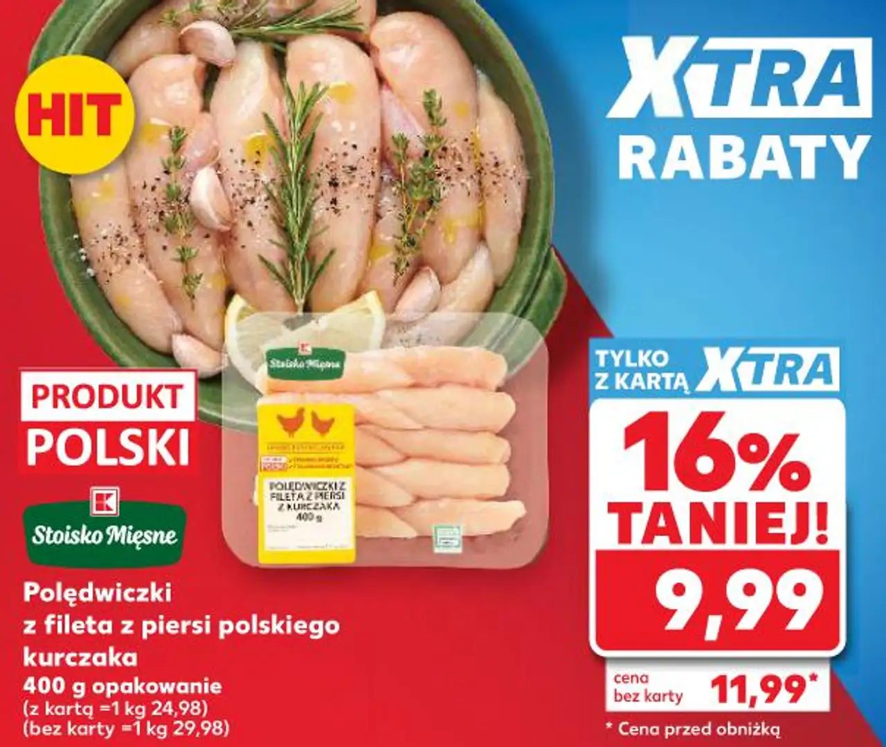 Stoisko Mięsne Polędwiczki z fileta z piersi polskiego kurczaka