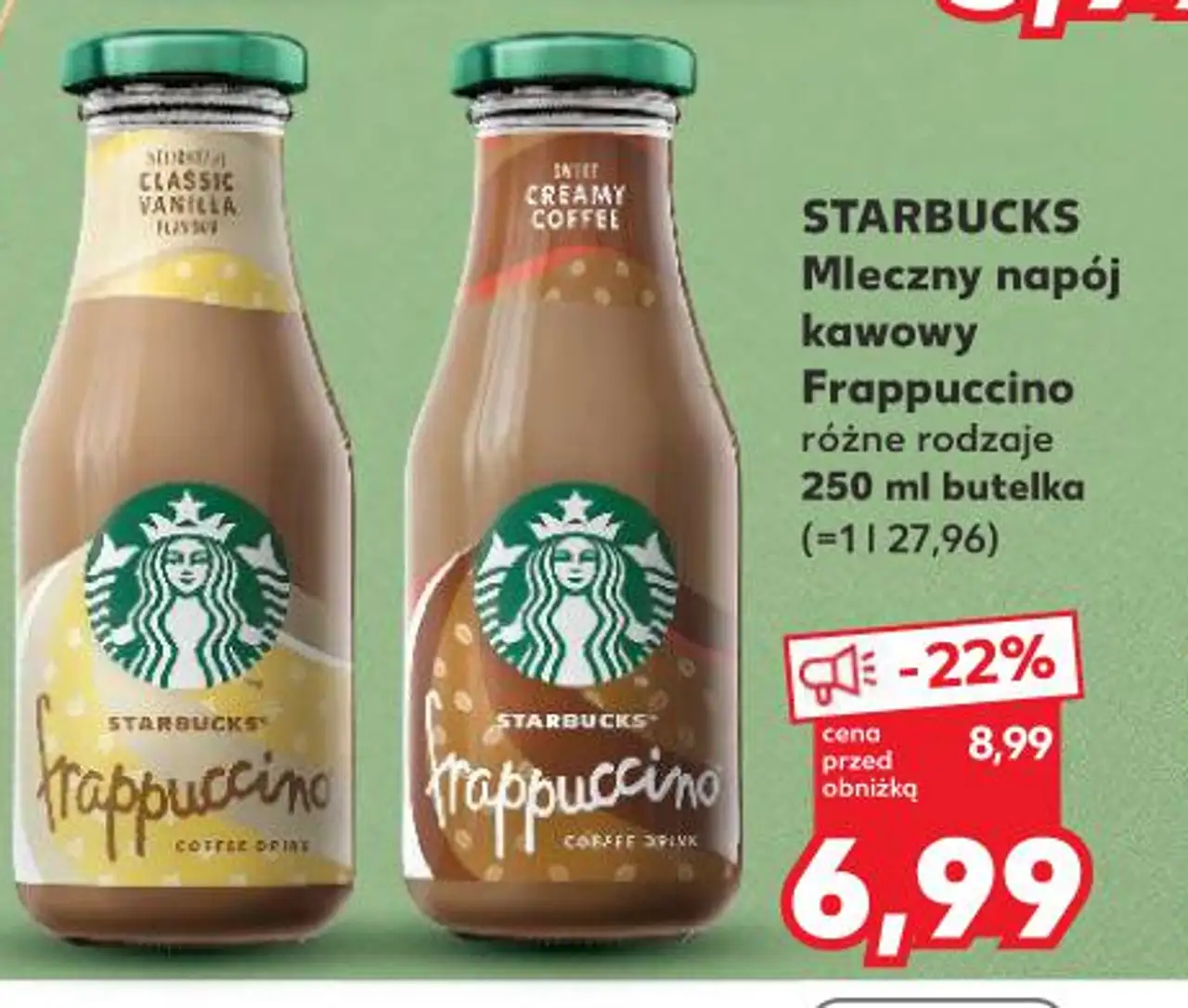 STARBUCKS Mleczny napój kawowy Frappuccino