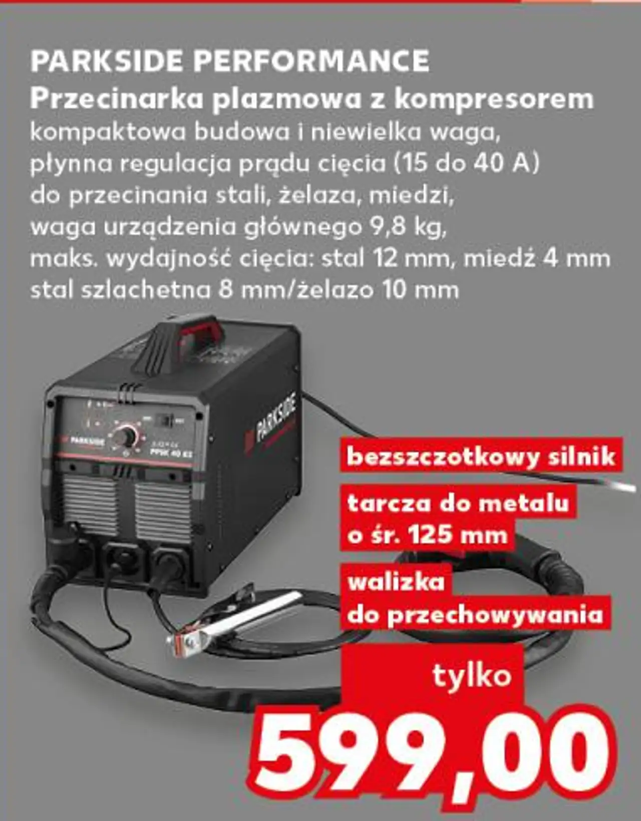 Parkside Performance Przecinarka plazmowa z kompresorem