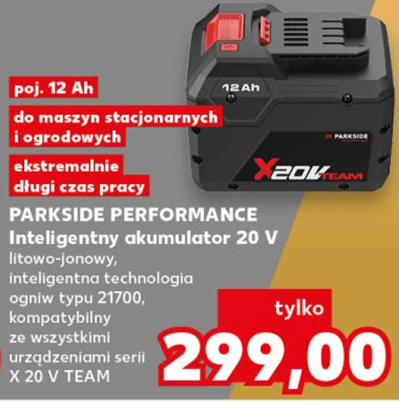 Parkside Performance Inteligentny akumulator 20 V 12.0Ah