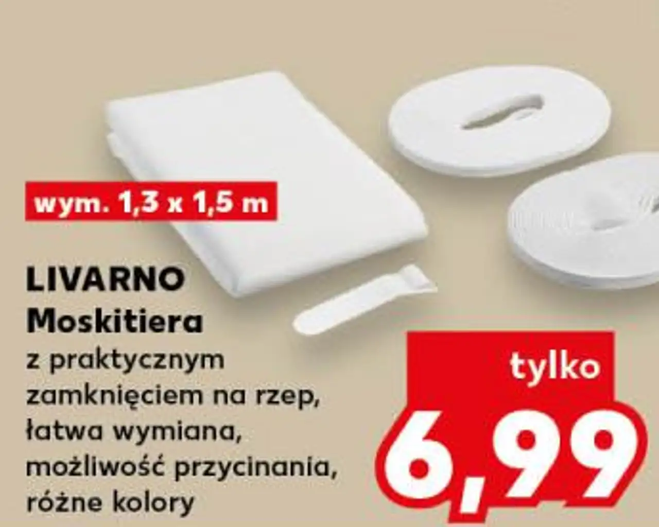 LIVARNO Moskitiera z praktycznym zamknięciem na rzep