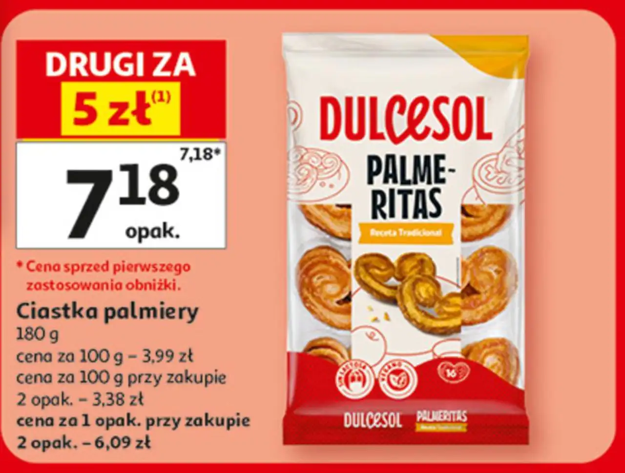 Ciastka palmiery Dulcesol