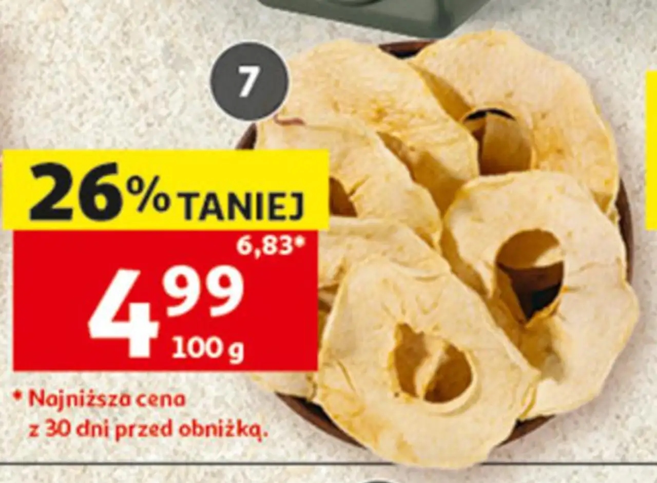 Chipsy z jabłek ze skórką lub bez lub z cynamonem lub frytki z jabłek