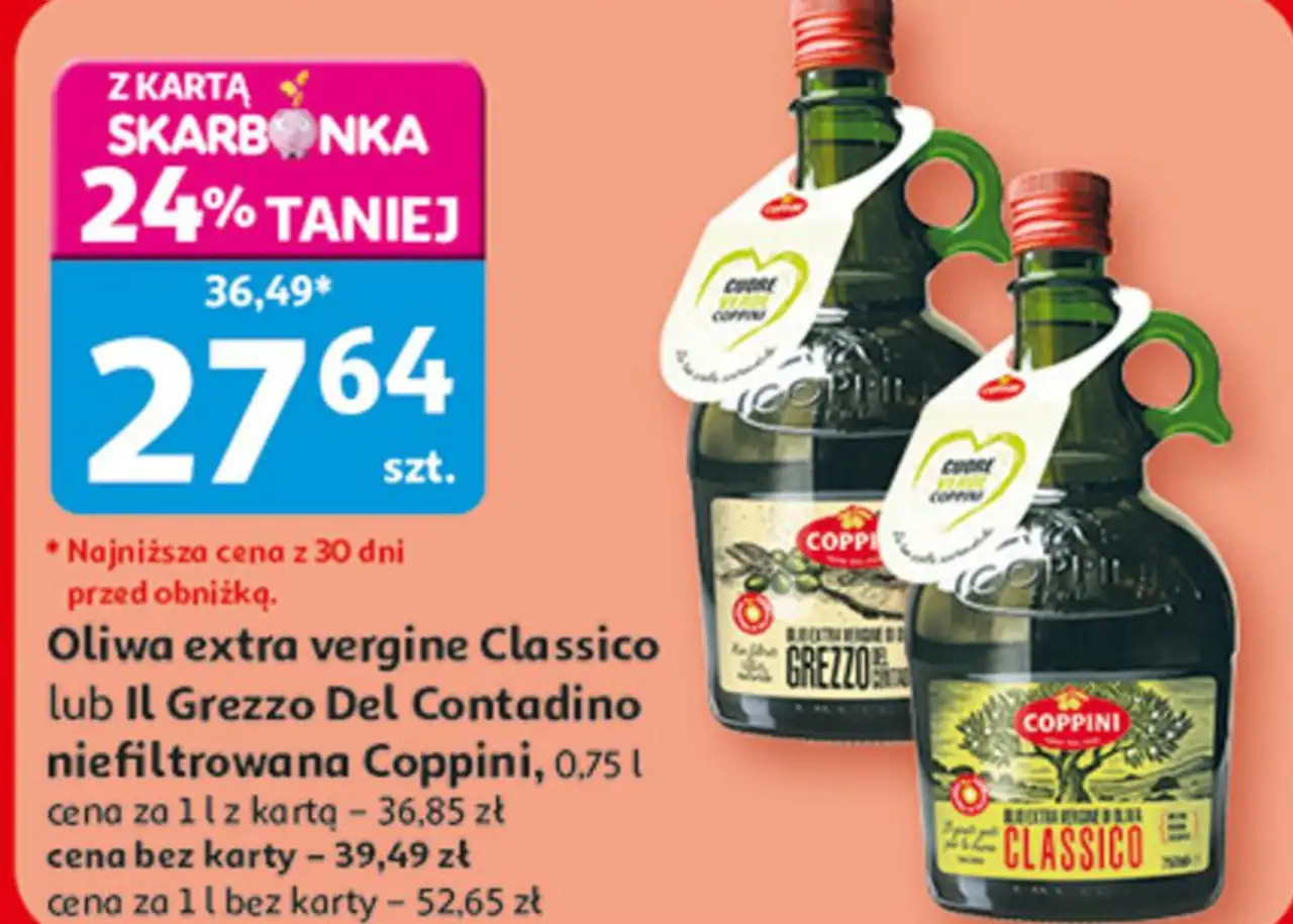 Oliwa extra vergine Classico lub Il Grezzo Del Contadino niefiltrowana Coppini