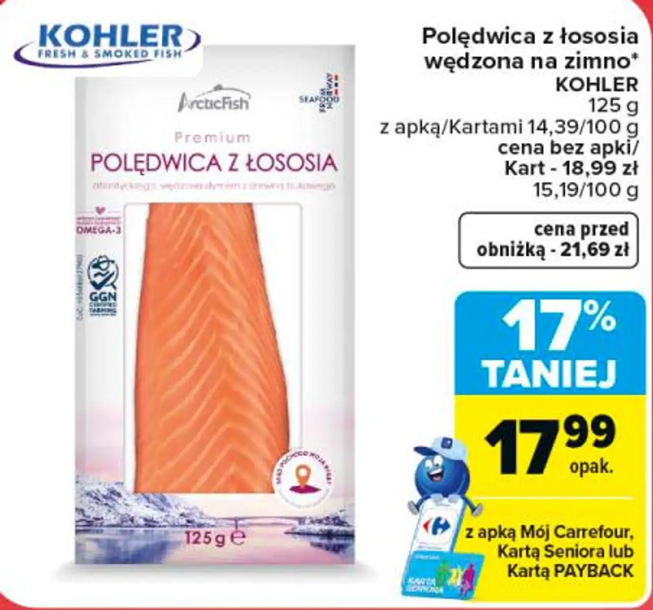 Polędwica z łososia wędzona na zimno KOHLER