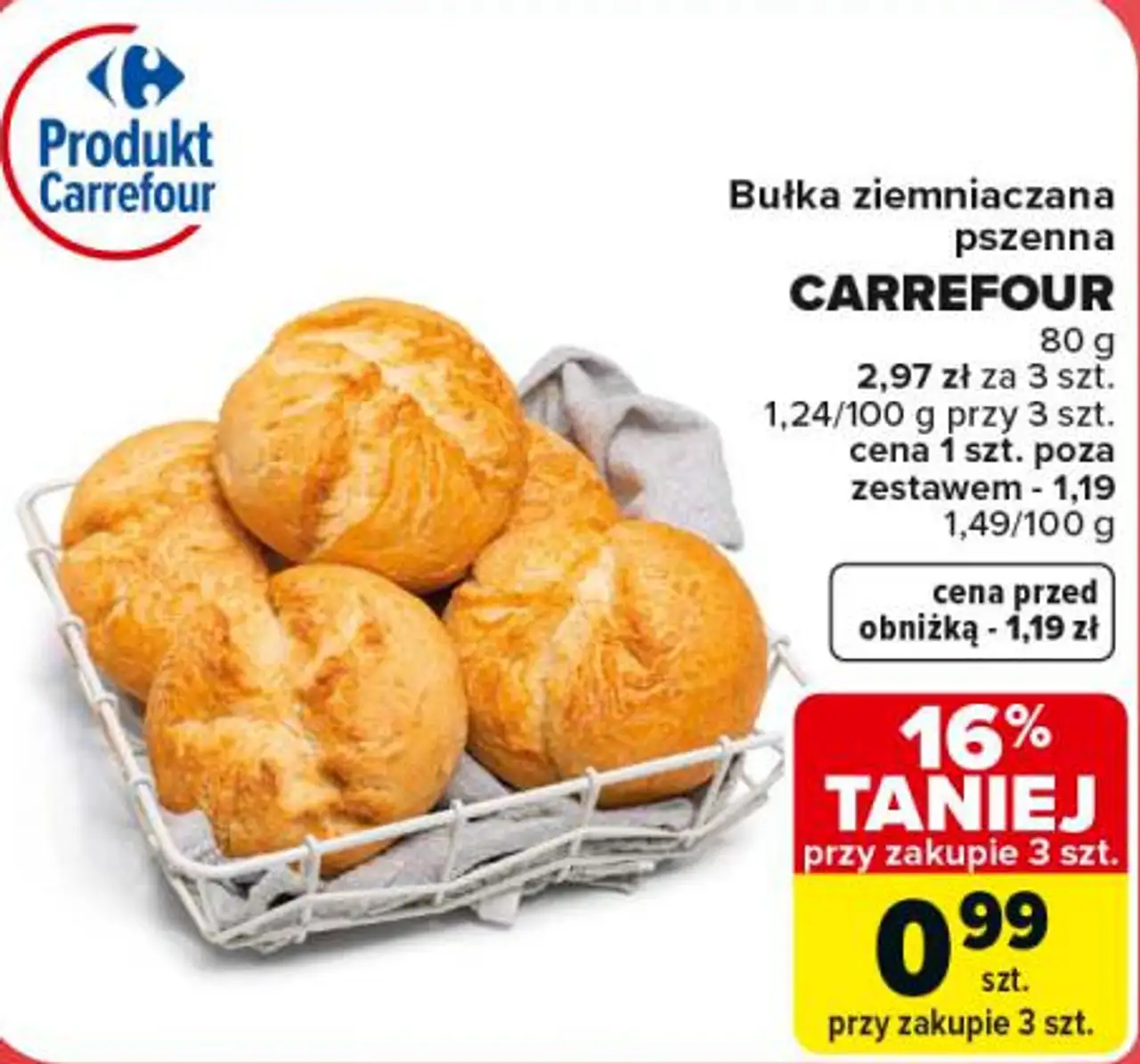 Bułka ziemniaczana pszenna CARREFOUR
