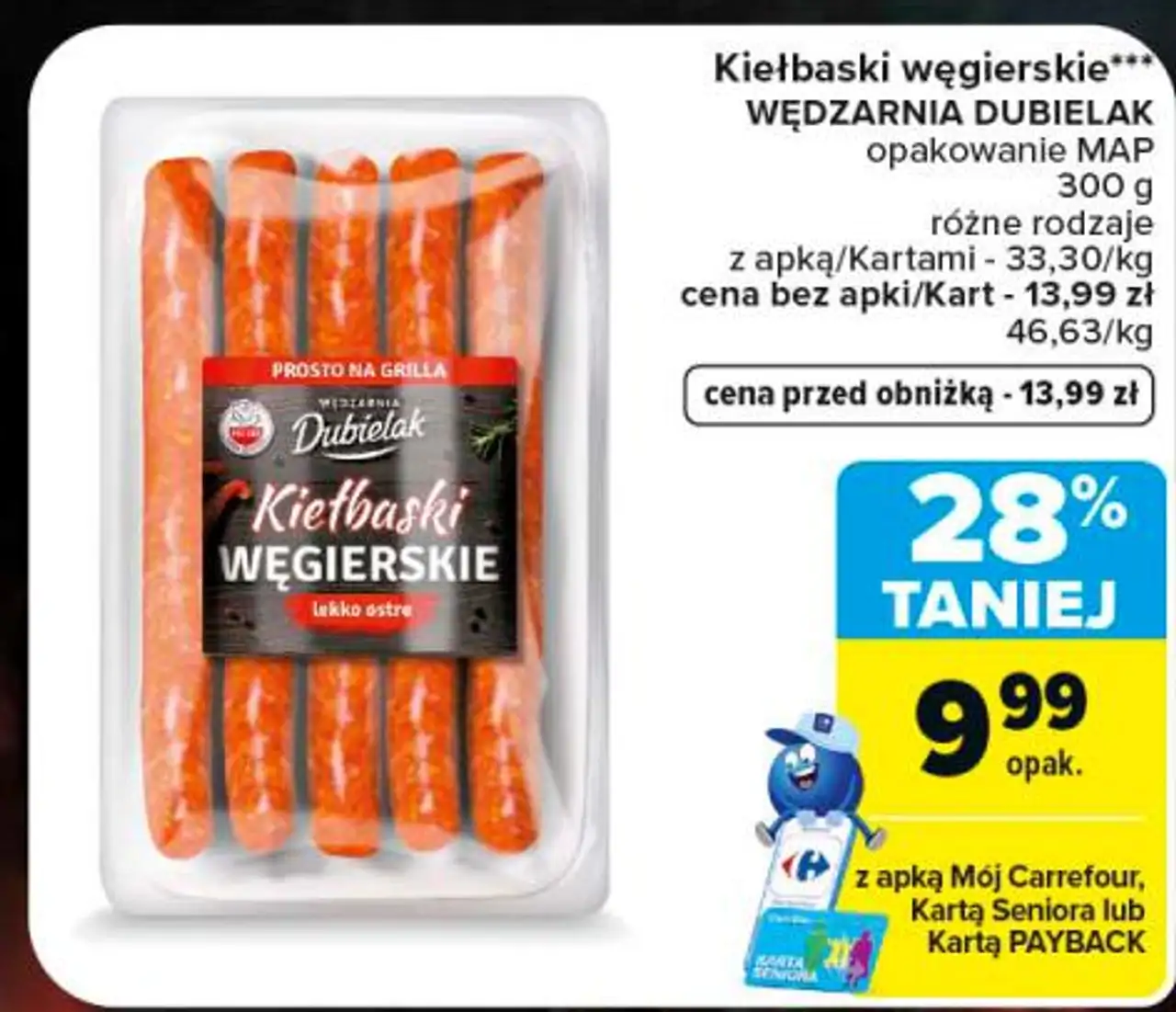 Kiełbaski węgierskie Wędzarnia Dubielak