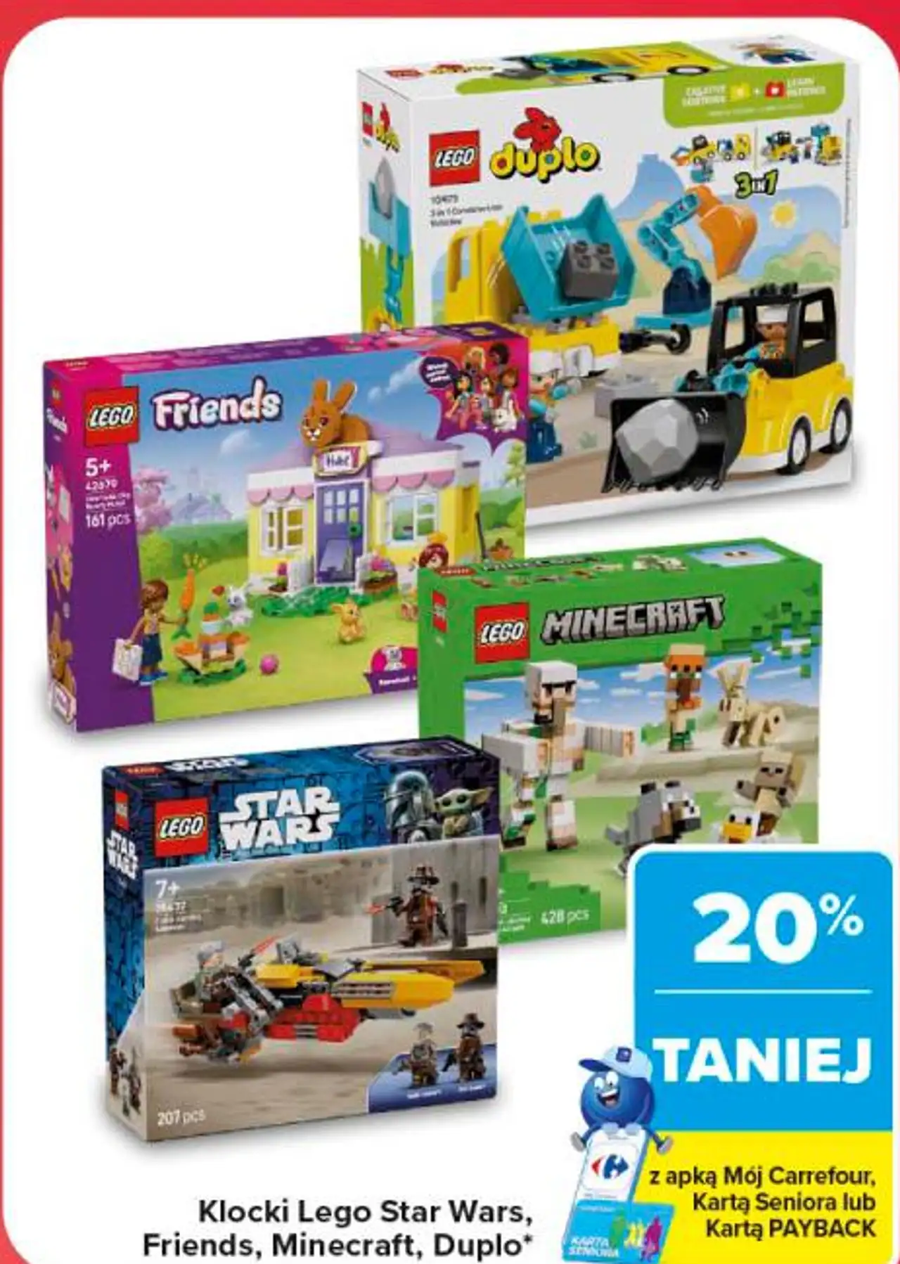 Klocki Lego Star Wars, Friends, Minecraft, Duplo