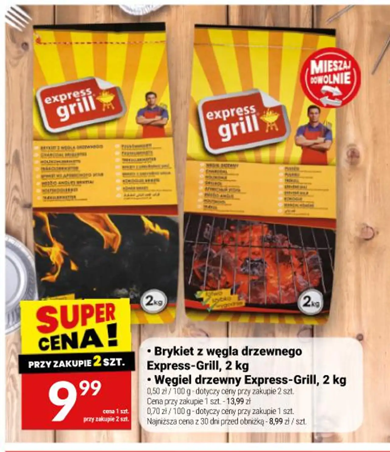Brykiet z węgla drzewnego / Węgiel drzewny Express-Grill