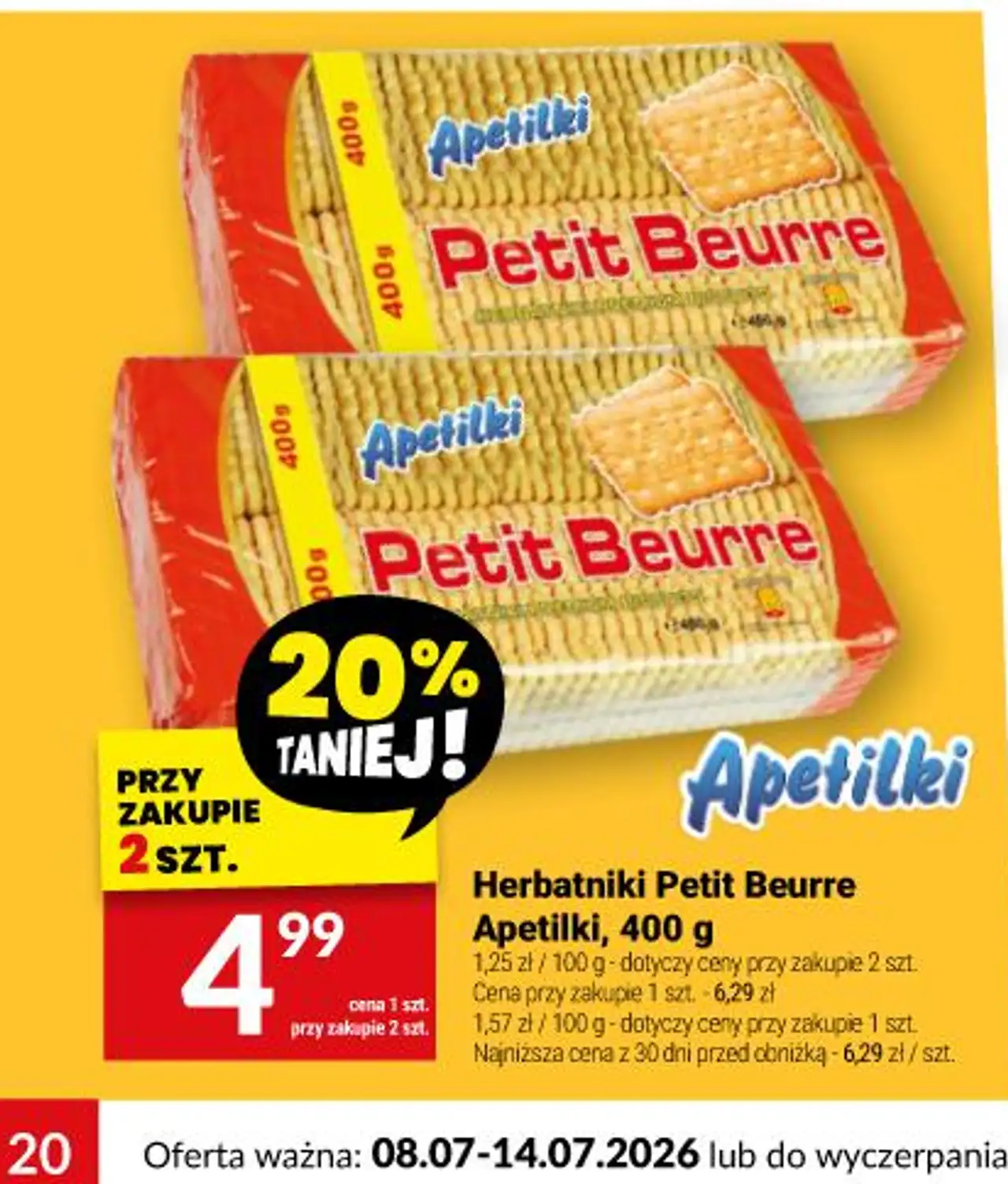 Herbatniki Petit Beurre Apetilki, 400 g