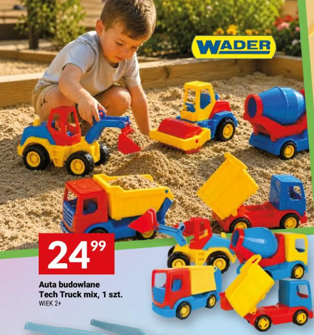 Auta budowlane Tech Truck mix, 1 szt. Wader