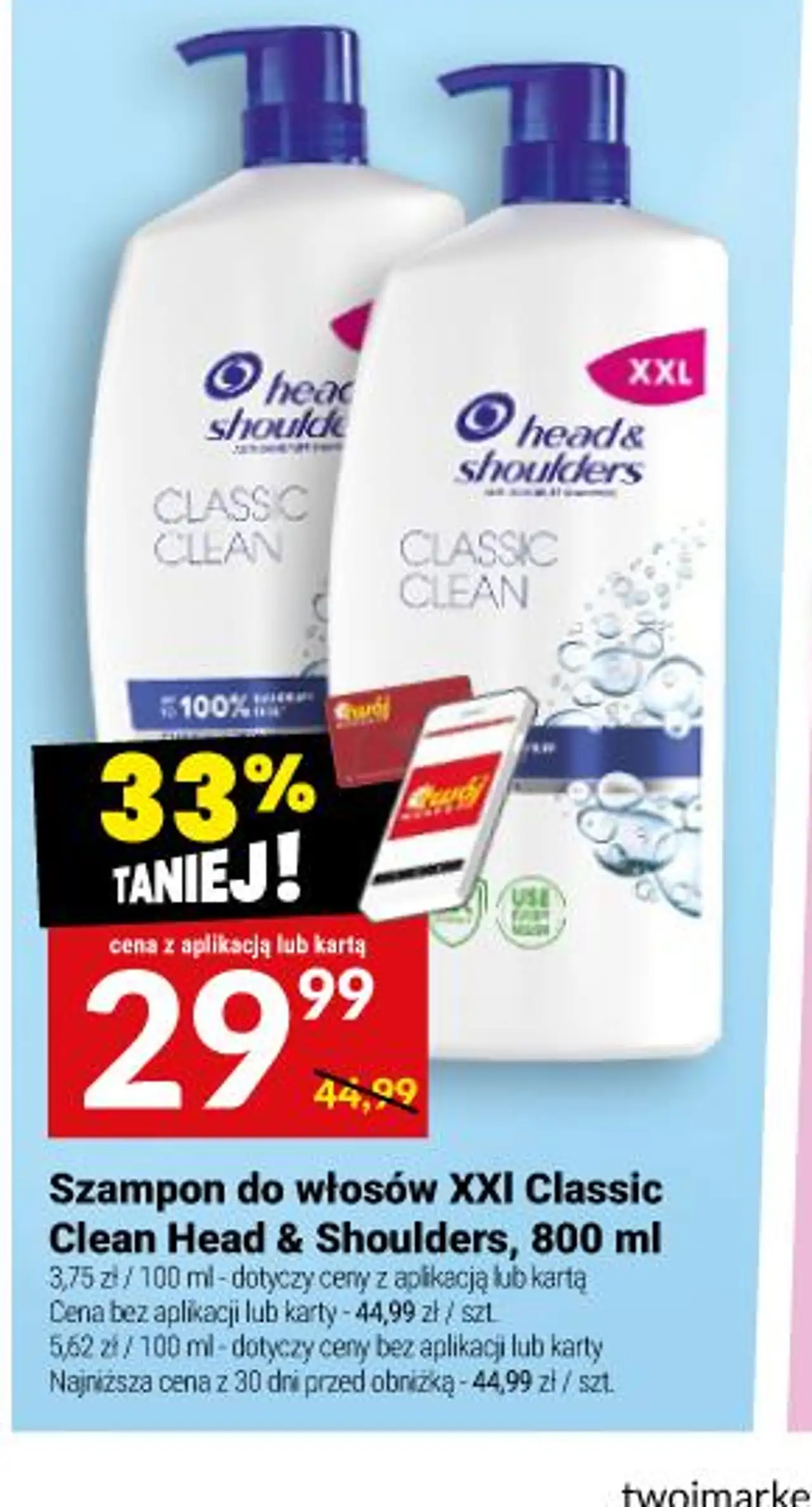Szampon do włosów XXI Classic Clean Head & Shoulders