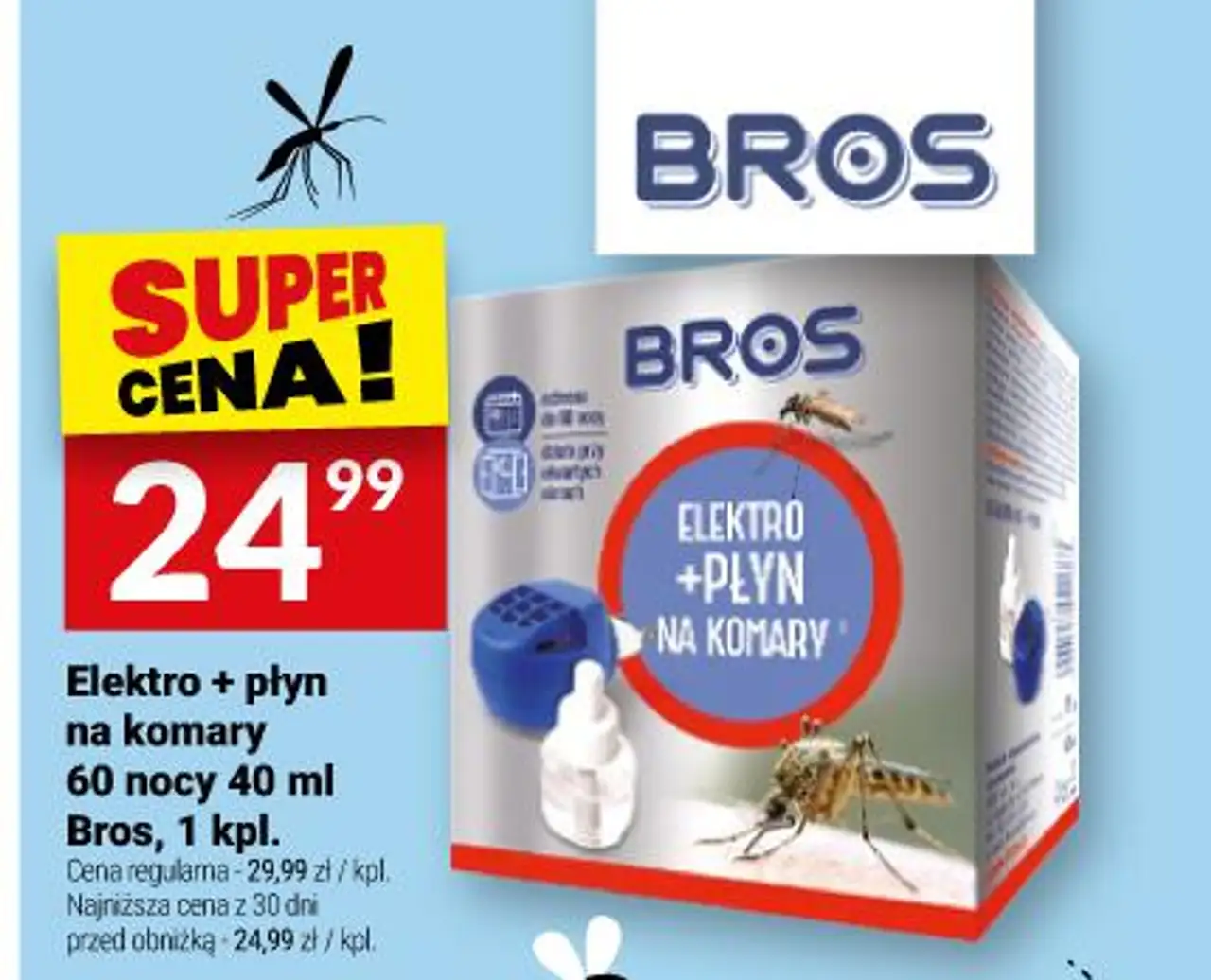 Elektro + płyn na komary Bros, 1 kpl.