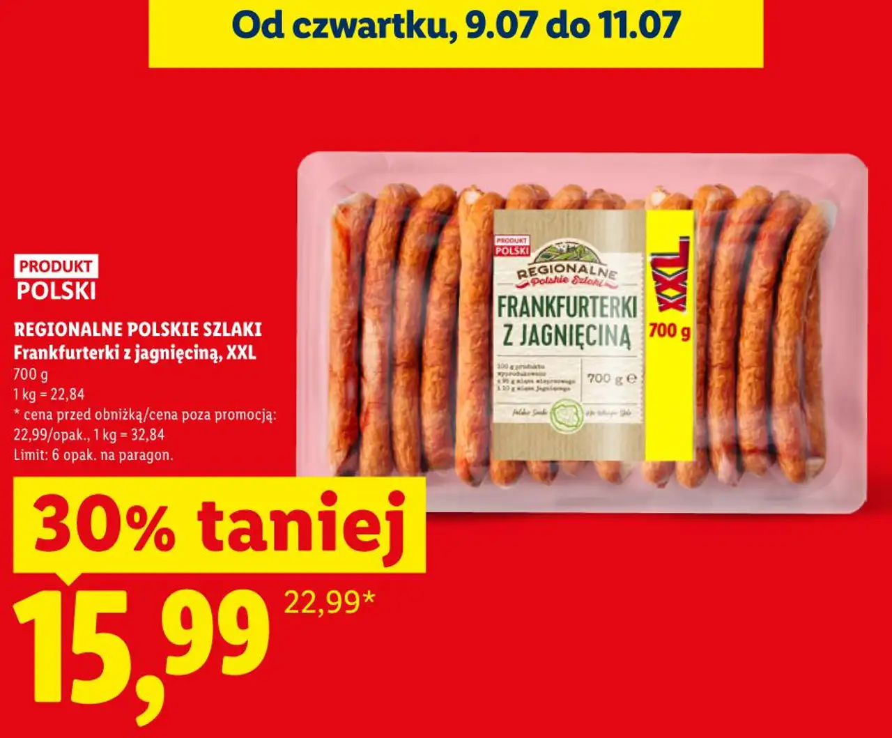 Regionalne Polskie Szlaki Frankfurterki z jagnięciną, XXL