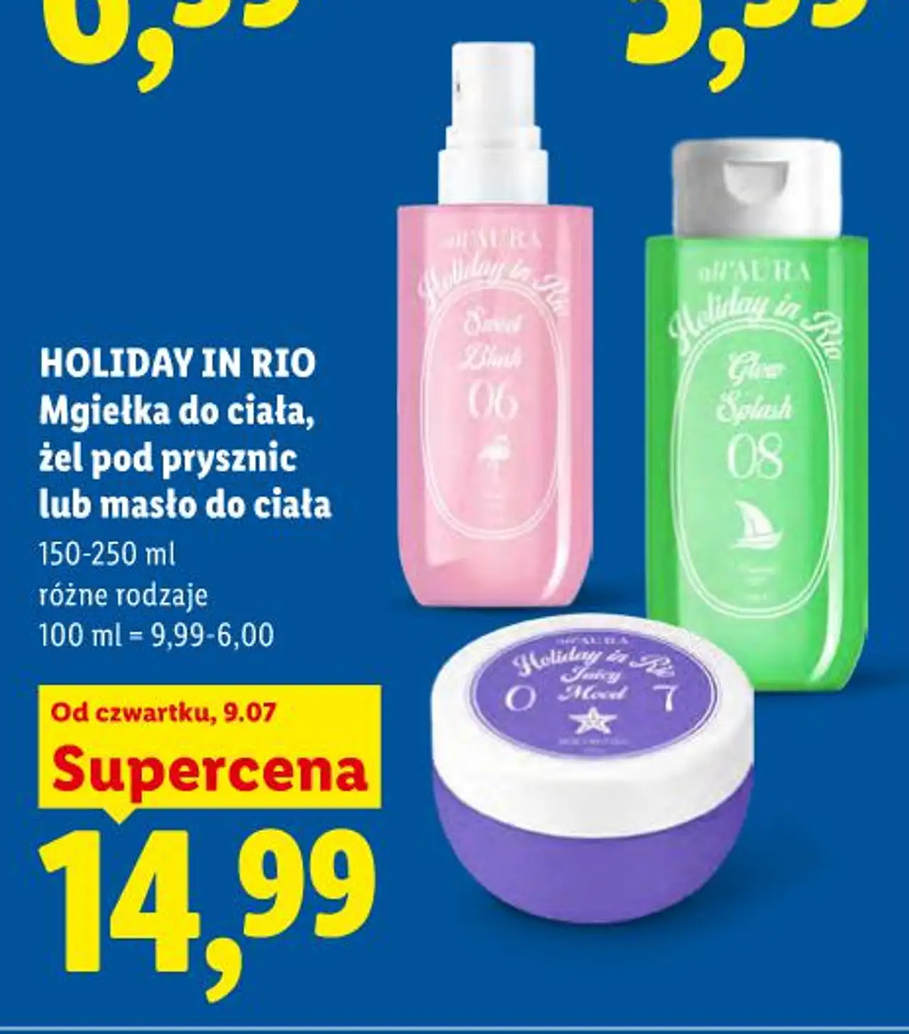 HOLIDAY IN RIO Mgiełka do ciała, żel pod prysznic lub masło do ciała