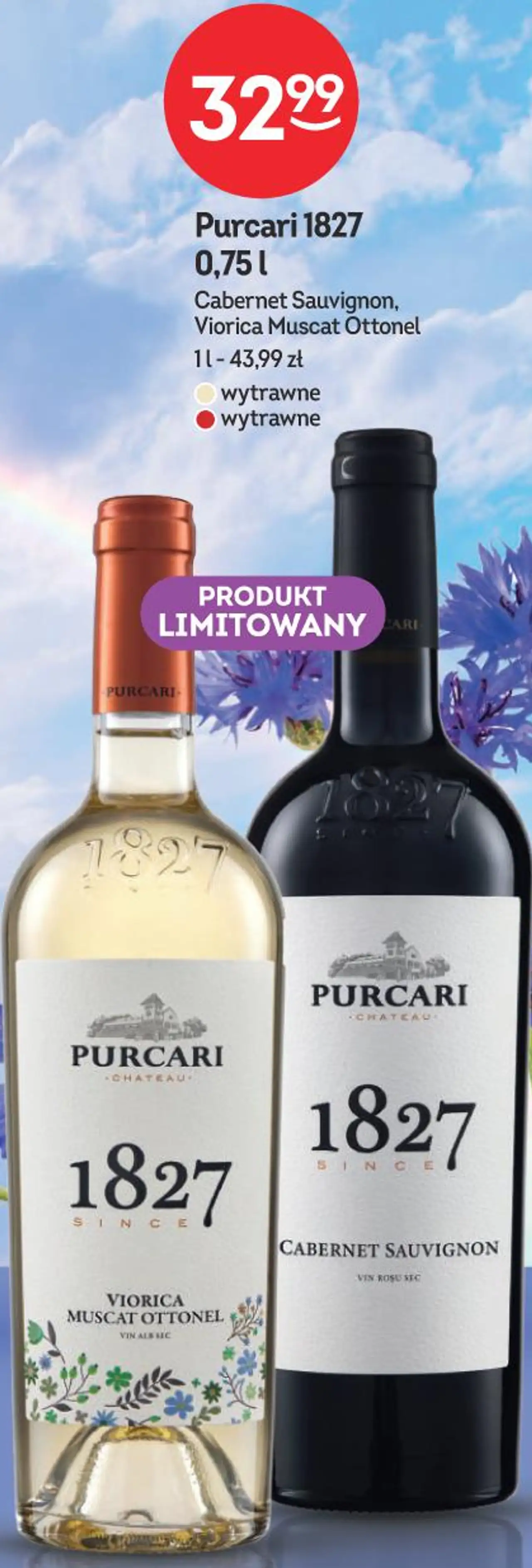 Purcari 1827 Cabernet Sauvignon, Viorica Muscat Ottonel