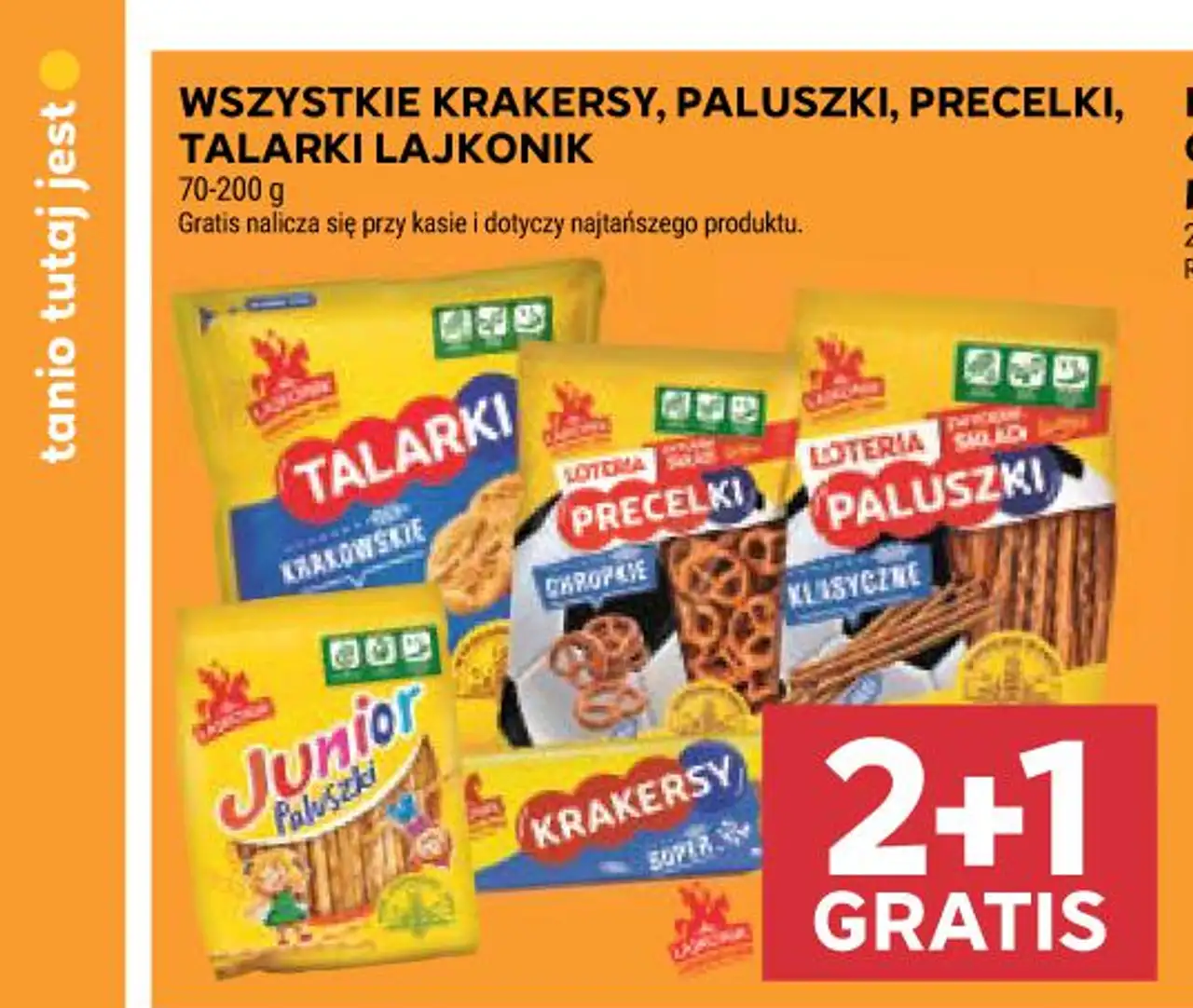 KRAKERSY, PALUSZKI, PRECELKI, TALARKI LAJKONIK