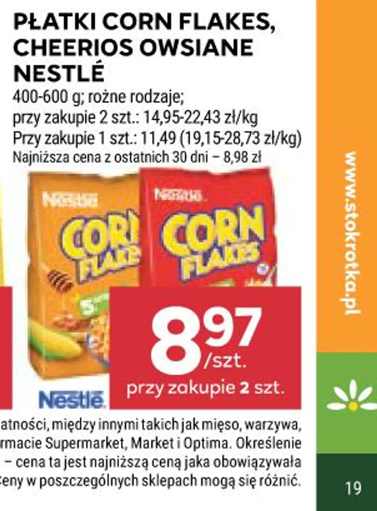 Płatki Corn Flakes, Cheerios owsiane Nestle