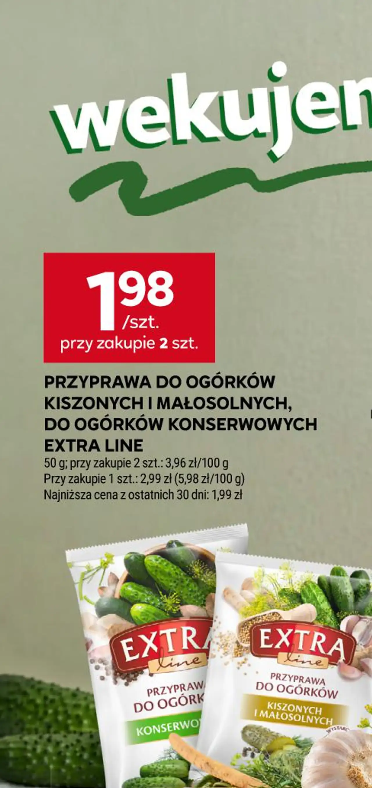 Przyprawa do ogórków kiszonych i małosolnych, do ogórków konserwowych Extra Line