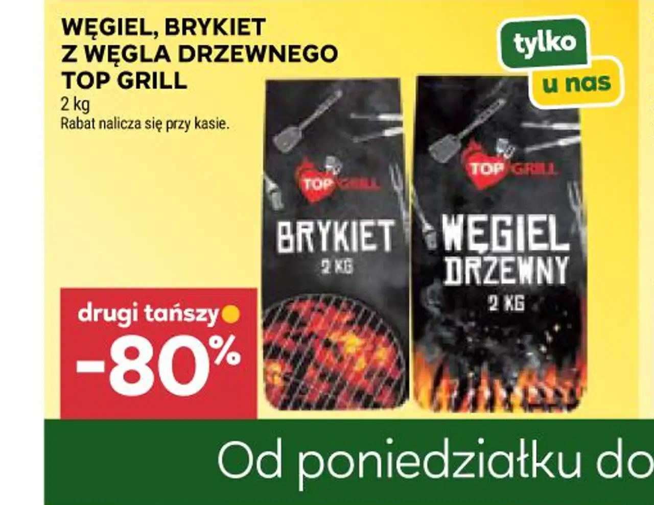 WĘGIEL, BRYKIET Z WĘGLA DRZEWNEGO TOP GRILL