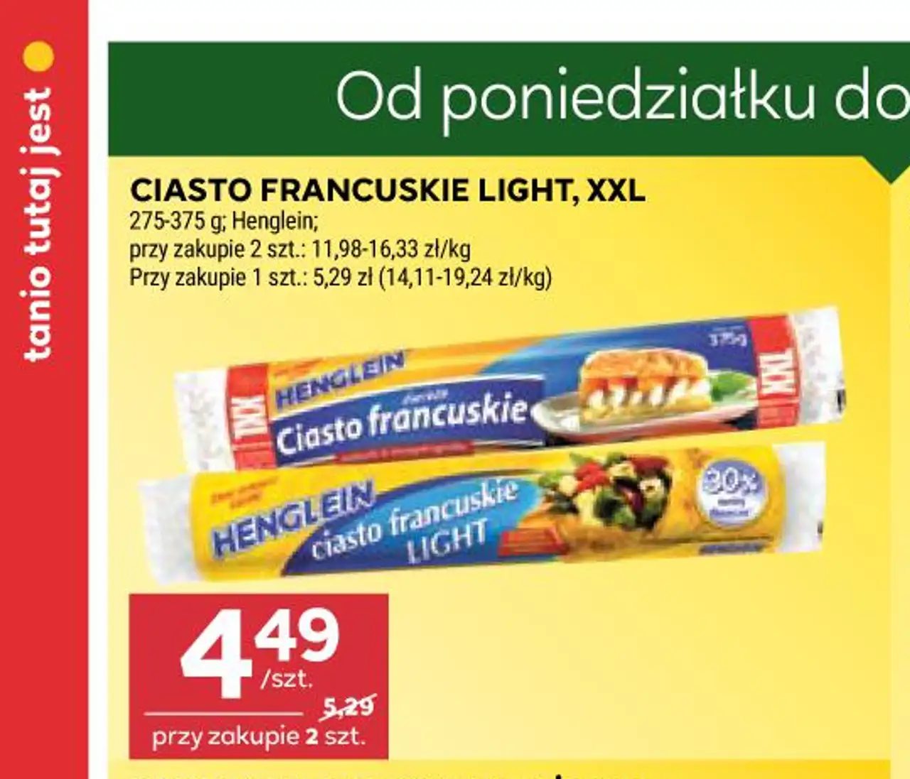Henglein Ciasto francuskie light, XXL